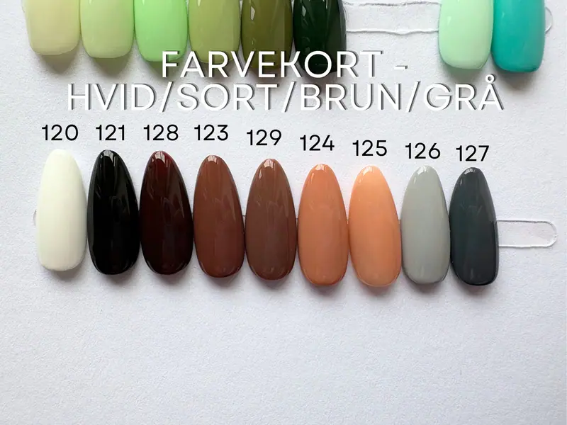 Farvekort – hvid, sort, brun og grå